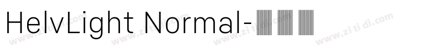 HelvLight Normal字体转换